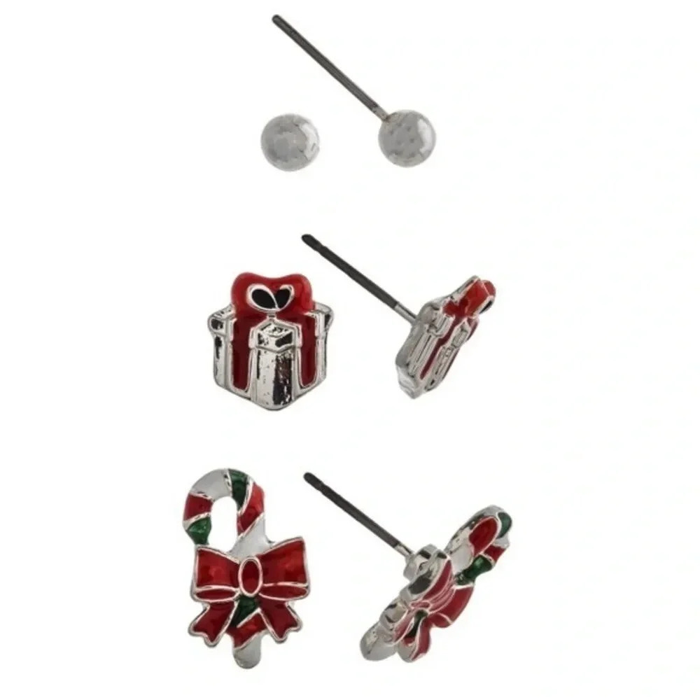 Boutique NWT Christmas holiday Present earring set kidcore
